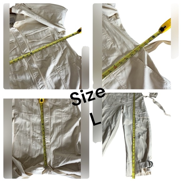 NWOT Banana Republic Andi Moleskin Flight Jumpsuit In Color Cream - Picture 11 of 12